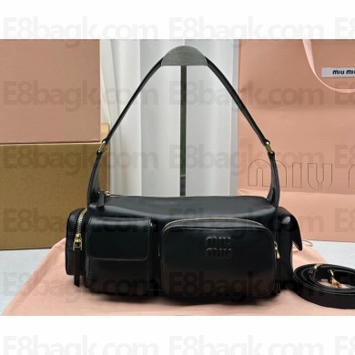 Miu Miu Nappa leather top-handle Pocket bag Black