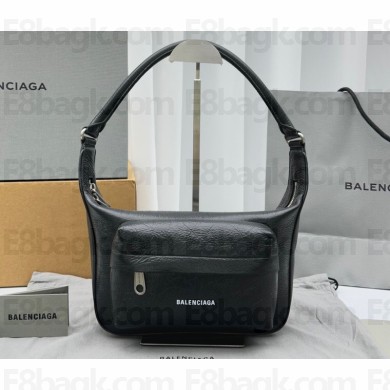 Balenciaga Raver Medium Bag With Handle in black Arena lambskin
