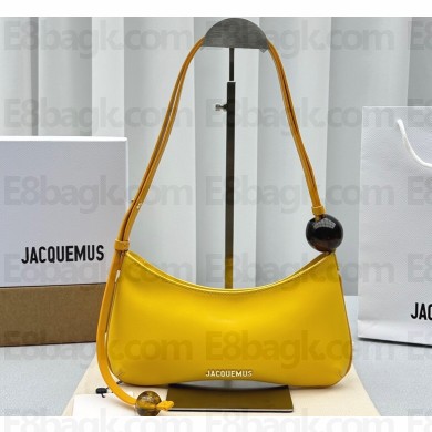 Jacquemus Le Bisou Perle Beaded shoulder bag Yellow