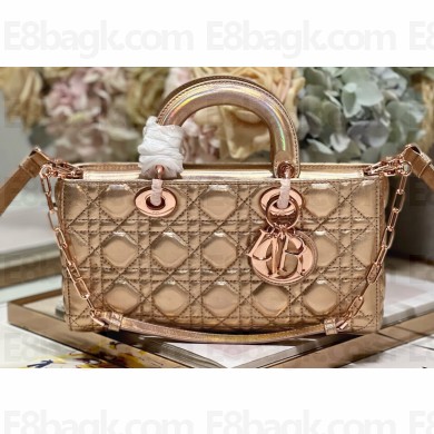 Dior Medium Lady D-Joy Bag in Iridescent and Cannage Lambskin