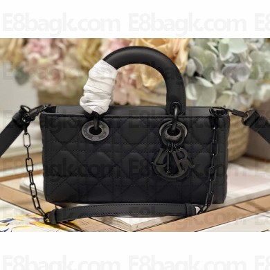 Dior Small Lady D-Joy Bag in Ultramatte Black Cannage Calfskin