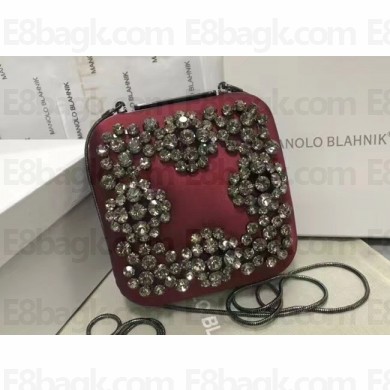 Manolo Blahnik Hangi Swarovski Silk Square Clutch Bag 02
