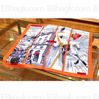 Hermes silk Scarf 70x70cm Top Quality 12 2023