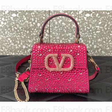 Valentino VSLING micro handbag Fuchsia WITH SPARKLING EMBROIDERY 2023