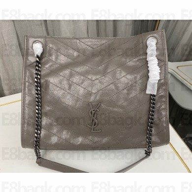 Saint Laurent Niki Shopping Bag in Vintage Leather 577999 Etoupe