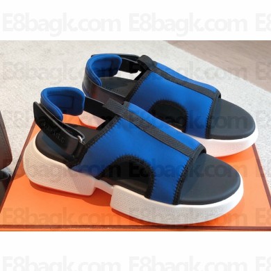 Hermes Gate Women/Men Sandals in technical jersey and calfskin 01 2023