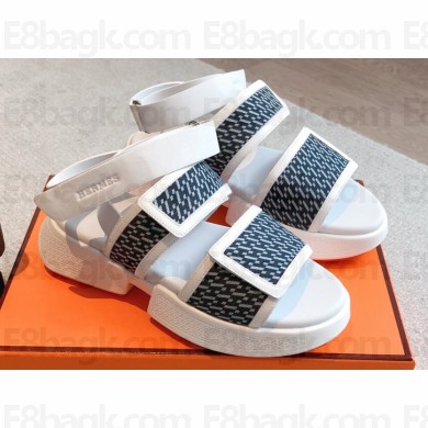 Hermes Geek Women/Men Sandals in stitched mesh and calfskin 01 2023