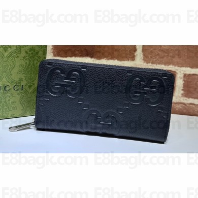 Gucci Jumbo GG zip around wallet 739484 Black 2023