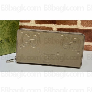 Gucci Jumbo GG zip around wallet 739484 Taupe 2023