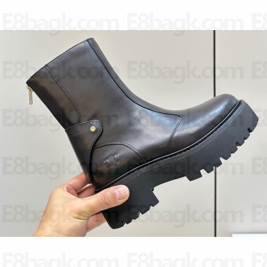 Celine Bulky Boots With Back Zip And Triomphe In Calfskin Black 2023
