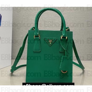 Prada Saffiano leather handbag 1BA358 Green 2023