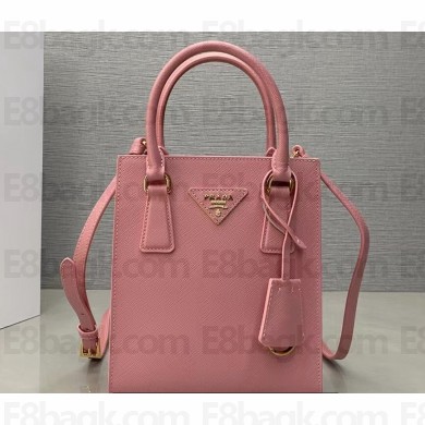 Prada Saffiano leather handbag 1BA358 Pink 2023