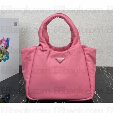 Prada Medium padded Soft nappa leather bag 1BG413 Pink 2023