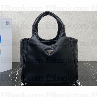 Prada Medium padded Soft nappa leather bag 1BG413 Black 2023