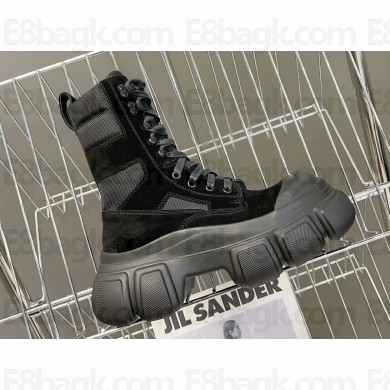 Alexander Wang Storm Combat Boots In Suede/Rubber Black 2023
