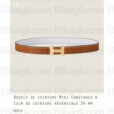 Hermes Mini Constance belt buckle & Reversible leather strap 24 mm 05 2023