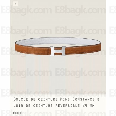 Hermes Mini Constance belt buckle & Reversible leather strap 24 mm 06 2023
