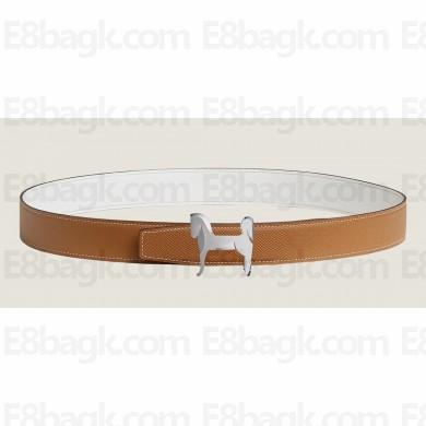Hermes Panache belt buckle & Reversible leather strap 32 mm 03 2023