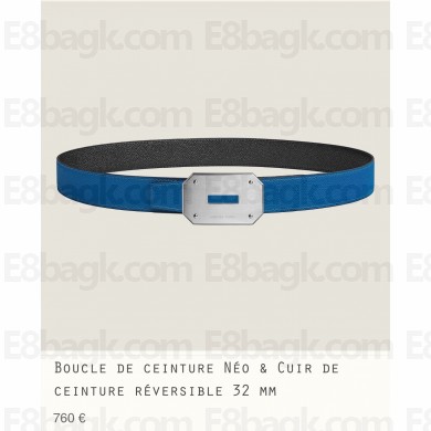 Hermes Neo belt buckle & Reversible leather strap 32 mm 07 2023