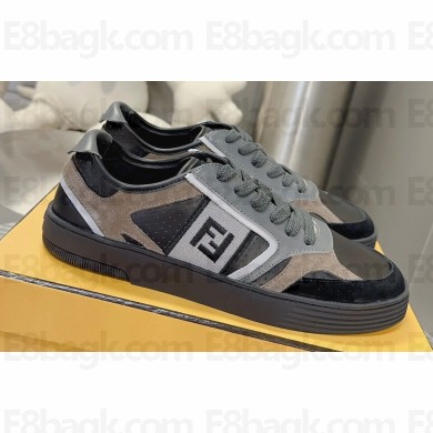 Fendi Step Leather low tops Women/Men Sneakers Black 2023