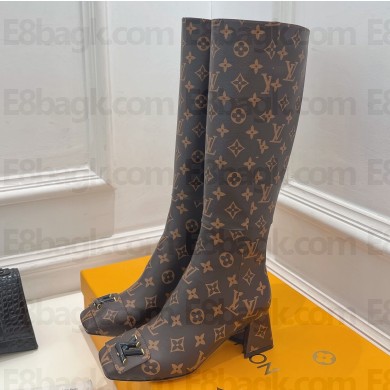 Louis Vuitton Heel 5.5cm Shake High Boots Monogram Brown 2023