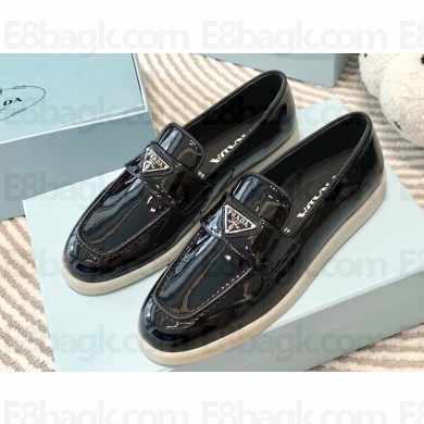 Prada Patent leather Women/Men loafers Black 2023