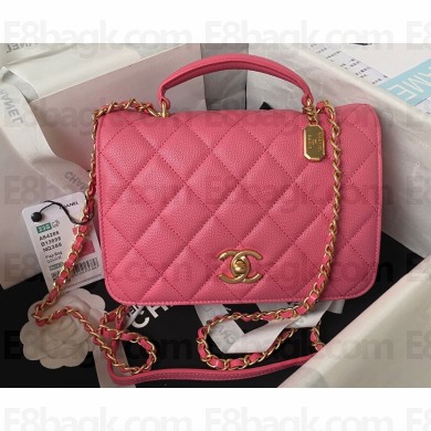 Chanel Small Flap Bag with Top Handle AS4286 Pink 2023