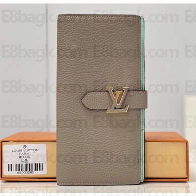 Louis Vuitton LV Vertical Wallet M81367 Galet Gray 2023