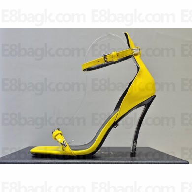 Versace Heel 10cm Pin-Point Sandals Yellow 2023