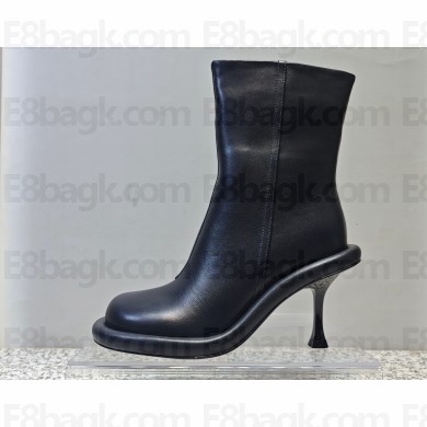 JW Anderson Heel 9cm Bumper-tube short leather boots Black 2023