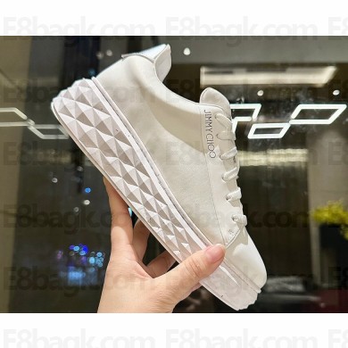 Jimmy Choo Diamond Light Maxi/F Nappa Leather Low-Top Trainers Sneakers with Platform Sole 02 2023
