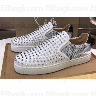 Christian Louboutin Men's Roller-Boat Spiked Slip-On Sneakers 03