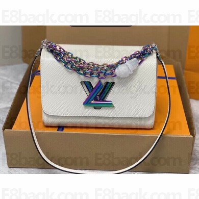 Louis Vuitton Epi grained leather Twist MM Bag M22029 White 2023