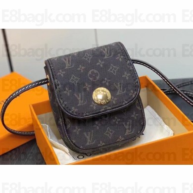 Louis Vuitton Monogram Pochette Cancun Pouch Bag M60018 Denim Coffee 2023