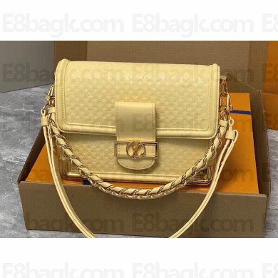 Louis Vuitton Calfskin Dauphine MM Bag M22276 Yellow 2023