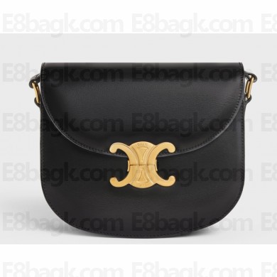 Celine BESACE CLEA BAG in Shiny calfskin 110413 Black