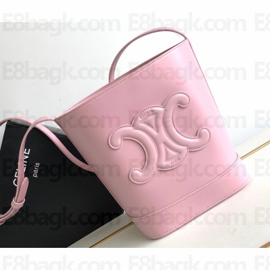 Celine SMALL BUCKET CUIR TRIOMPHE Bag in SMOOTH CALFSKIN 198243 Pink