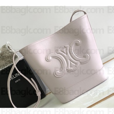 Celine SMALL BUCKET CUIR TRIOMPHE Bag in SMOOTH CALFSKIN 198243 Poudré