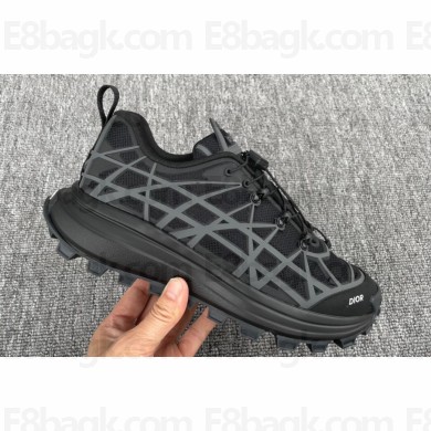 Dior Technical Mesh and Rubber with Warped Cannage Motif Men's B31 Runner Sneakers 02 2023