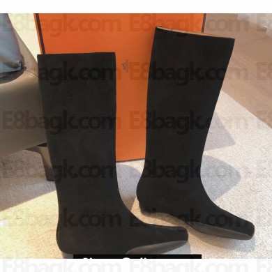Hermes Finale boots in goatskin Suede Black 2023