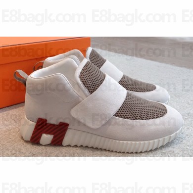 Hermes H Women/Men Sneakers in stretch canvas and calfskin 03 2023