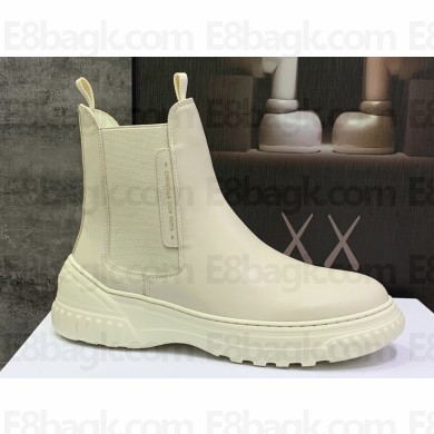 Dior D-Racer Ankle Boots in Calfskin White 2023
