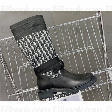 Dior D-Major Boots in Oblique Black 2023