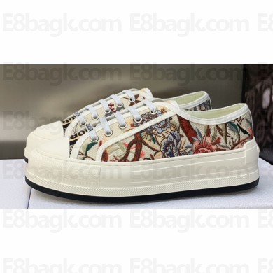 DIOR Walk'n'Dior Platform Low Top Sneakers in jardin botanique Embroidery 2023