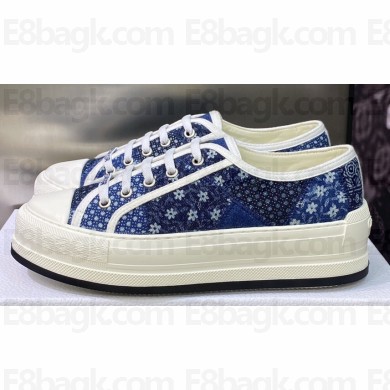 DIOR Walk'n'Dior Platform Low Top Sneakers in Denim Embroidery 2023