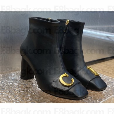 Dior Heel 8.5cm C'est Ankle Boots in Calfskin Black 2023