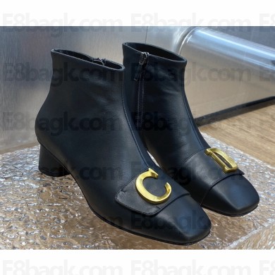 Dior Heel 4.5cm C'est Ankle Boots in Calfskin Black 2023