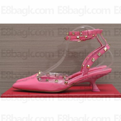 Valentino Heel 5cm Rockstud Couture Pumps in patent leather Pink