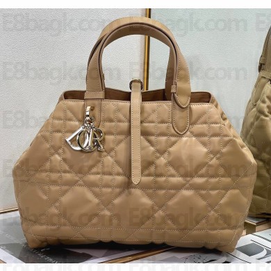 Dior Medium Toujours Bag in Macrocannage Calfskin Tan 2023