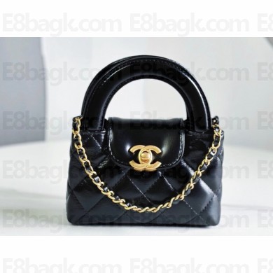 Chanel Shiny Aged Calfskin Clutch with Chain Bag AP3435 Black 2023